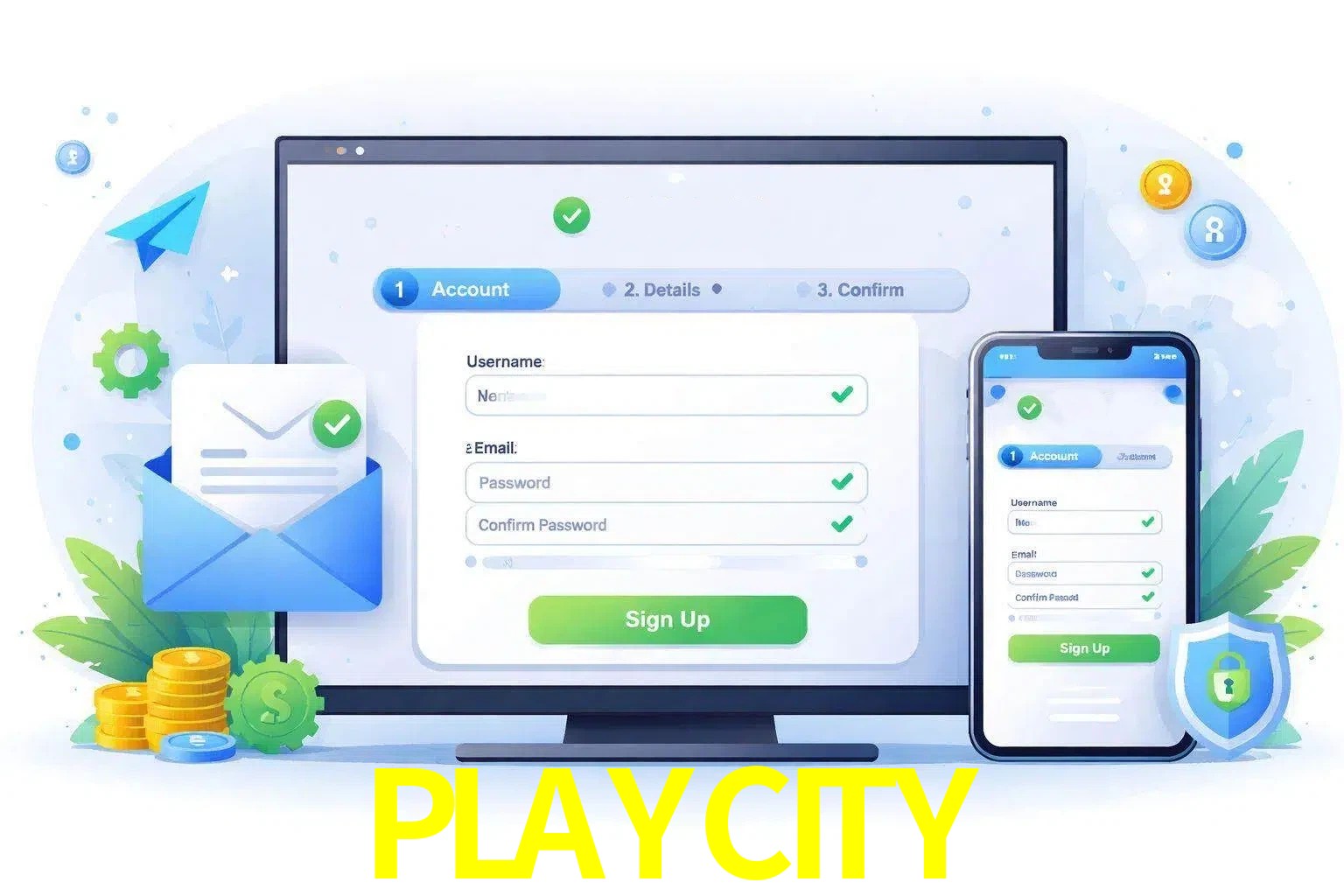 Registro de nuevo usuario y configuración de cuenta PLAYCITY